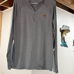 Rabbit Gray Long-Sleeve Quarter-Zip Performance Shirt